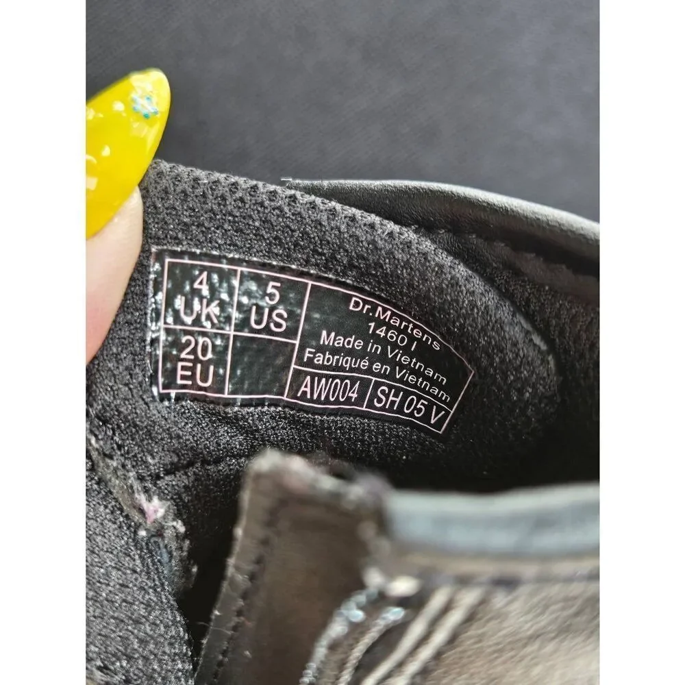 Dr Martens Toddler 1460 Black Boots Size 5